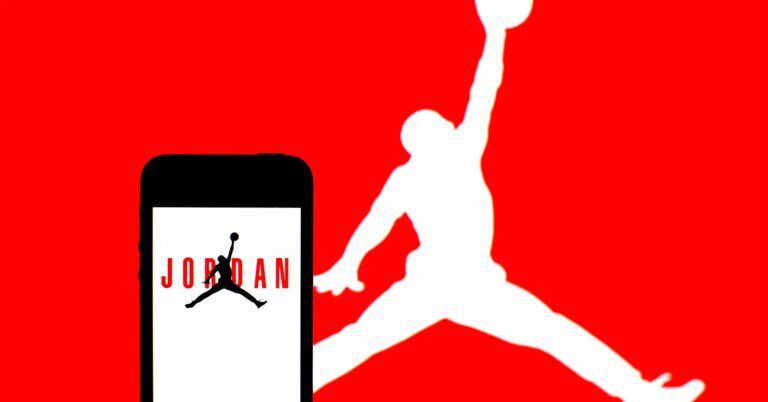 Air Jordan logo seen at a store in Chongqing