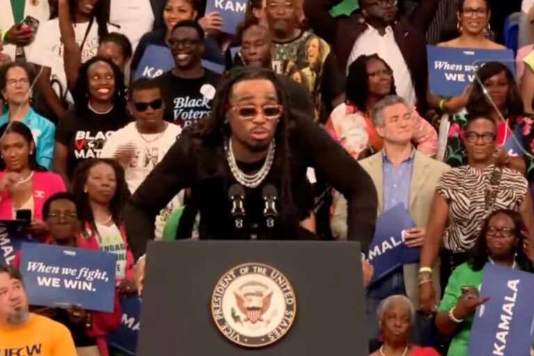Quavo speaks at Kamala Harris campaign rally in Atlanta Quavo Speaks At Kamala Harris Campaign Rally In Atlanta