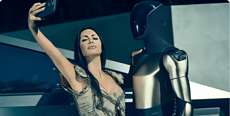 Kim Kardashian and Tesla Robot Picture Sparks Social Media Debate 2