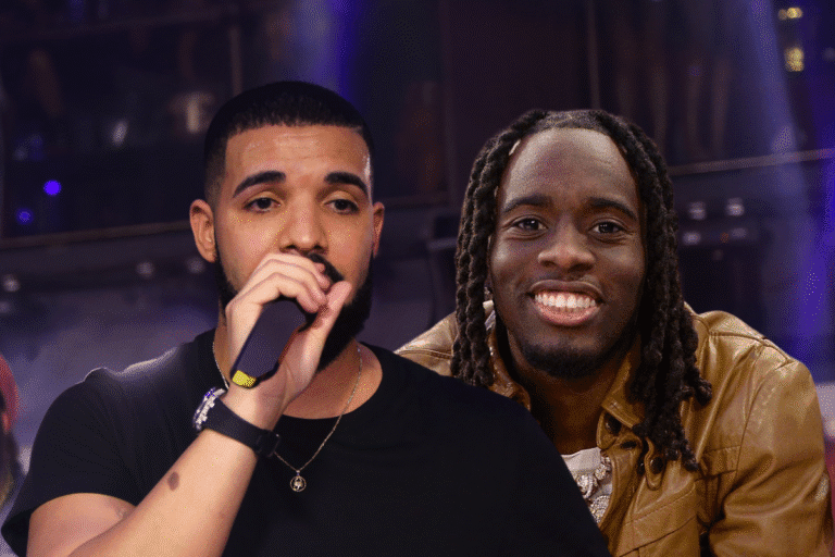 Drake applauds during surprise play college speech