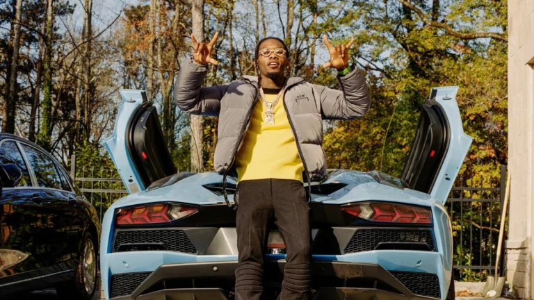 Offset Seen Filming High-Budget Visual in Atlanta With Luxury Car Fleet Offset skrrt lamborghini