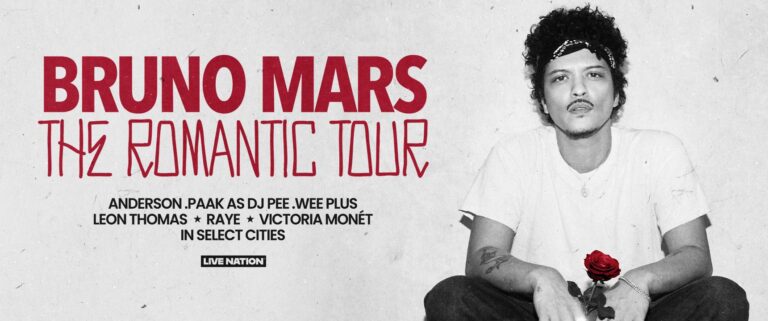 Bruno Mars announces global stadium 'romantic' tour