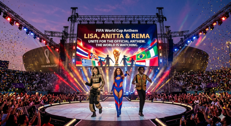LISA, Anitta & Rema Unite For FIFA World Cup Anthem Gemini Generated Image nj659inj659inj65