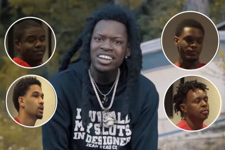 Four idiot killers face rapper's family, address court