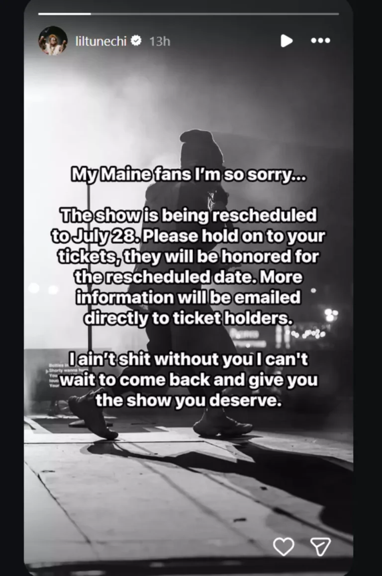 Lil Wayne Reschedules Bangor, Maine Show to July 28 After No-Show Attachment screenshot 2026 07 02